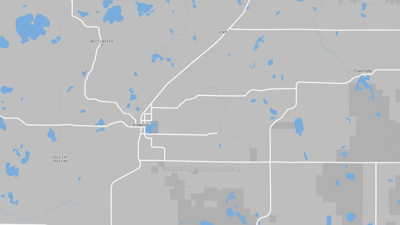 Transit Grade map of 54837, WI