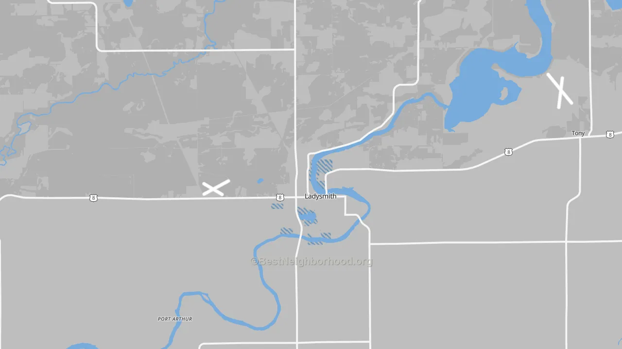 Transit Grade map of 54848, WI