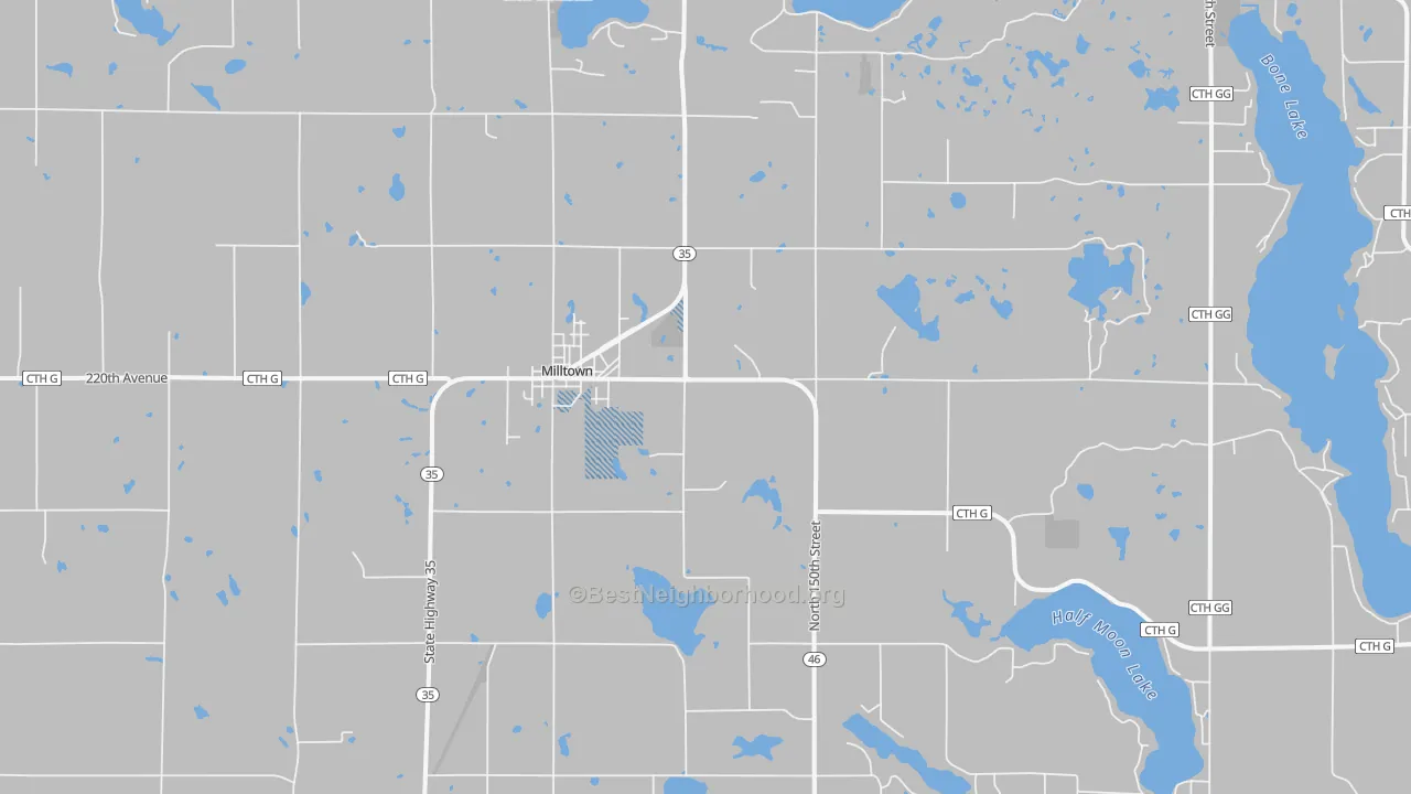 Transit Grade map of 54858, WI