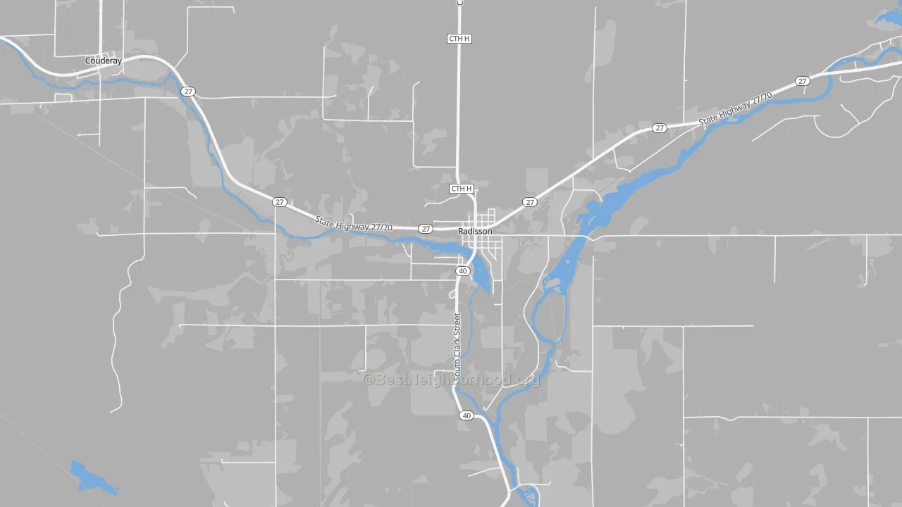 Transit Grade map of 54867, WI