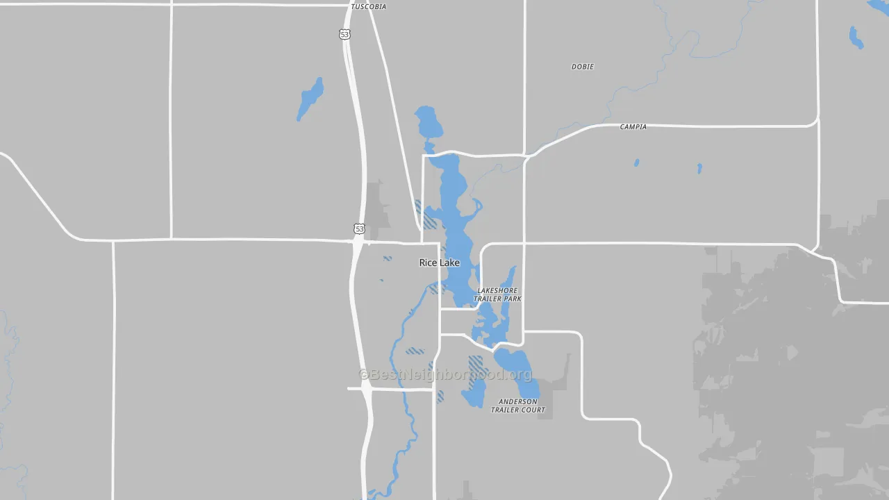 Transit Grade map of 54868, WI