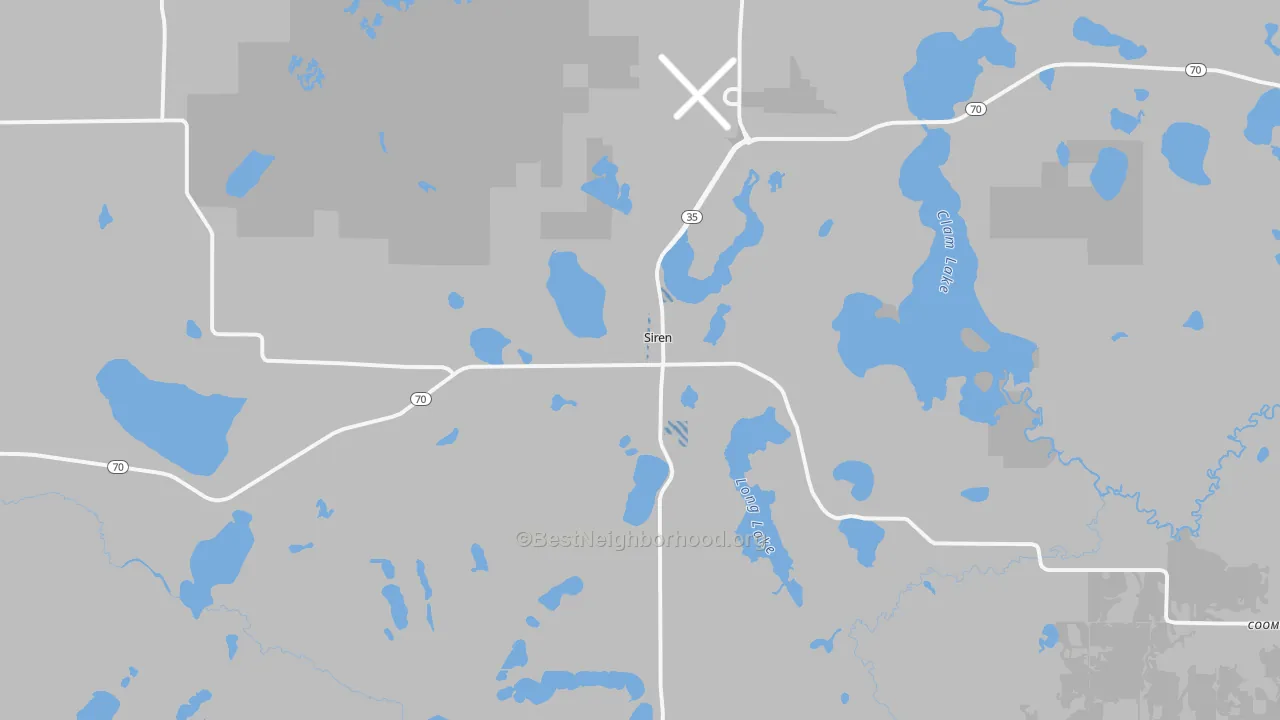 Transit Grade map of 54872, WI