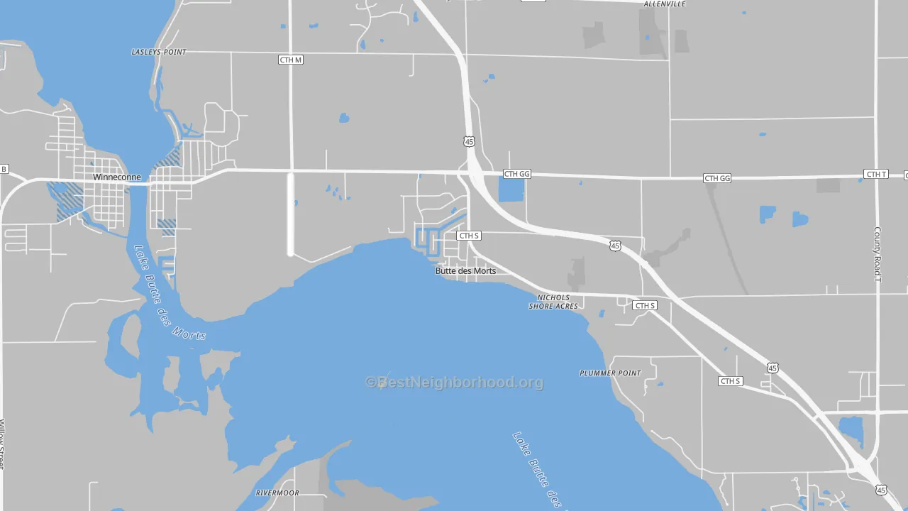 Transit Grade map of 54927, WI