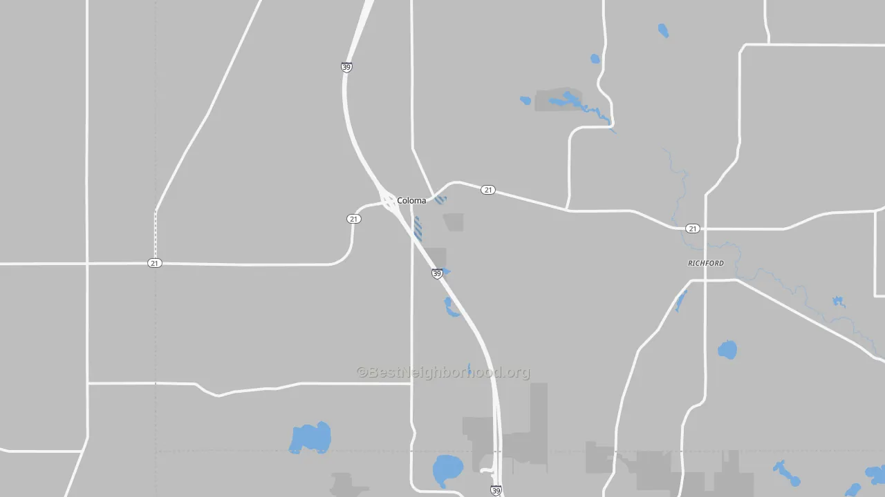 Transit Grade map of 54930, WI
