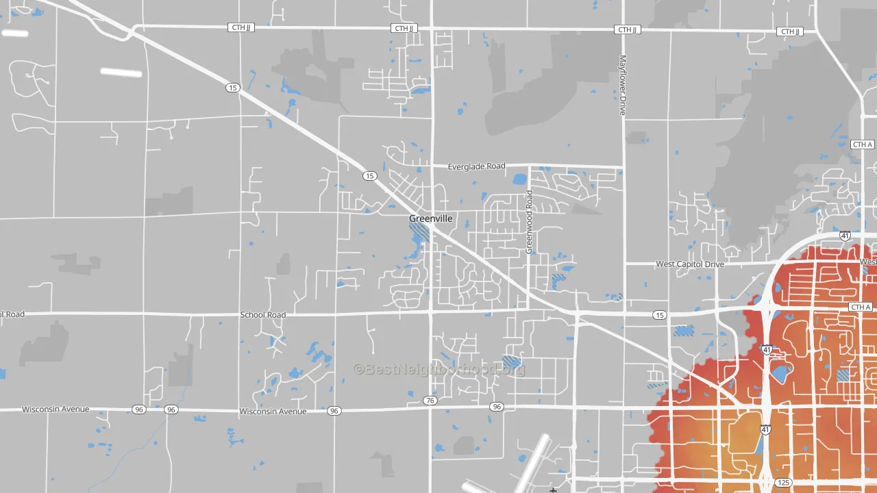 Transit Grade map of 54942, WI