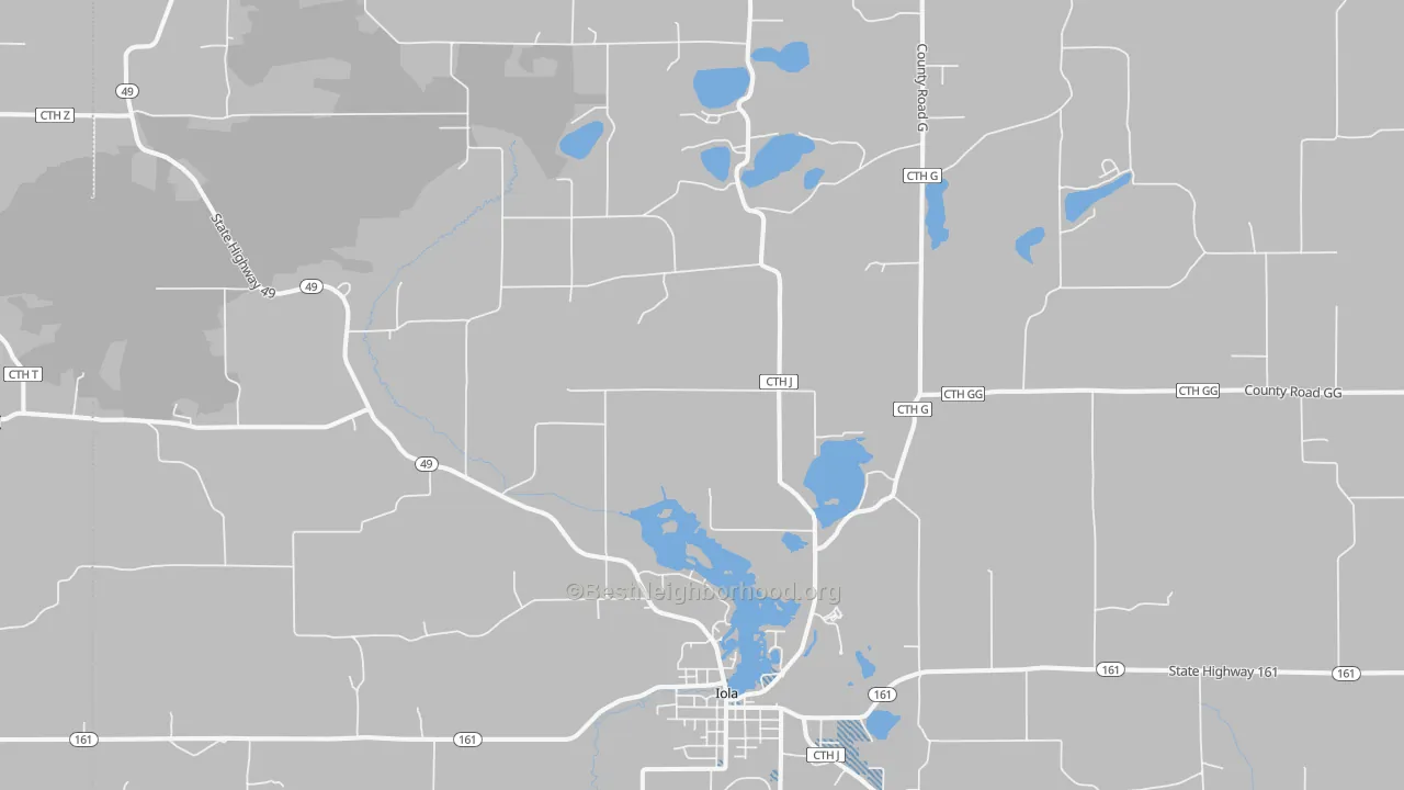 Transit Grade map of 54945, WI