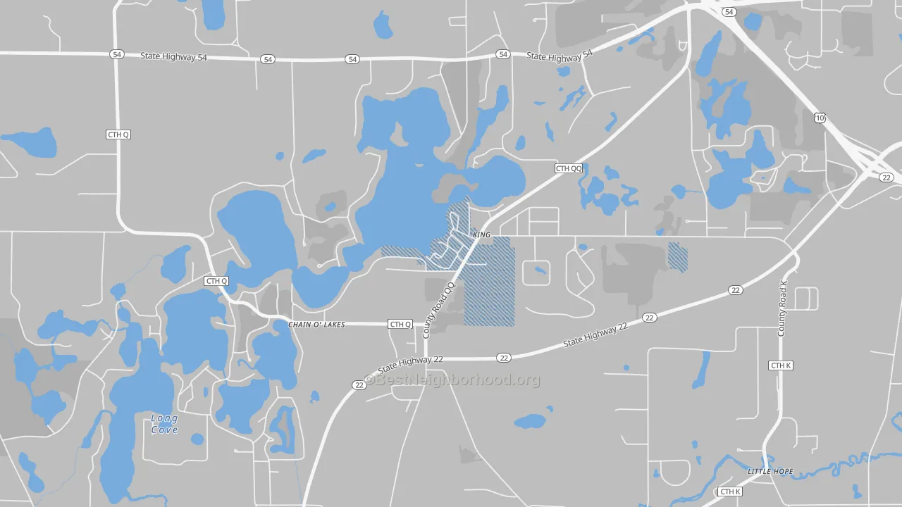 Transit Grade map of 54946, WI