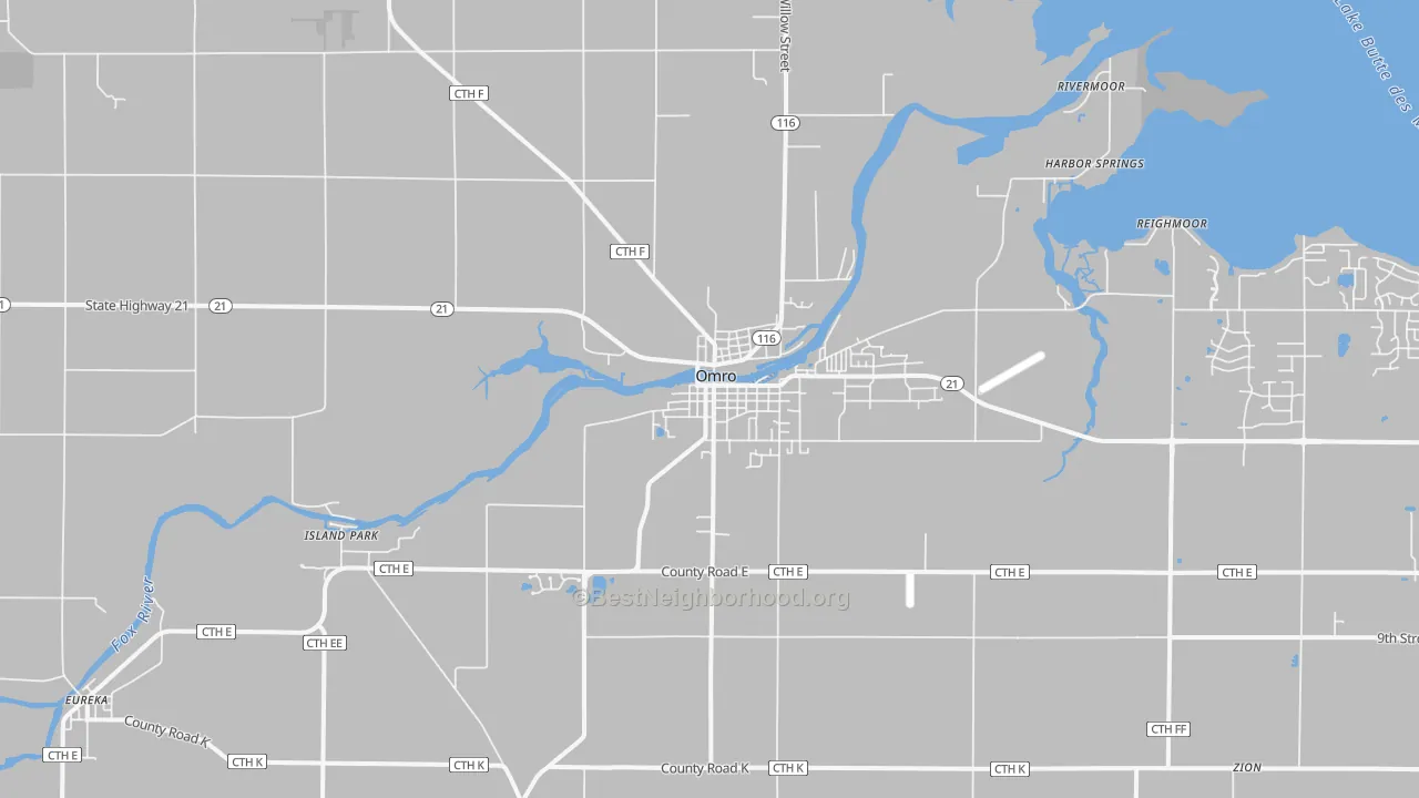 Transit Grade map of 54963, WI