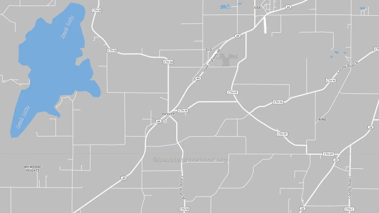 Transit Grade map of 54964, WI