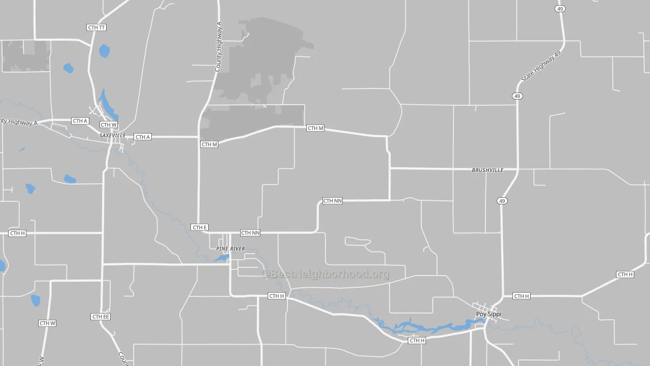 Transit Grade map of 54965, WI