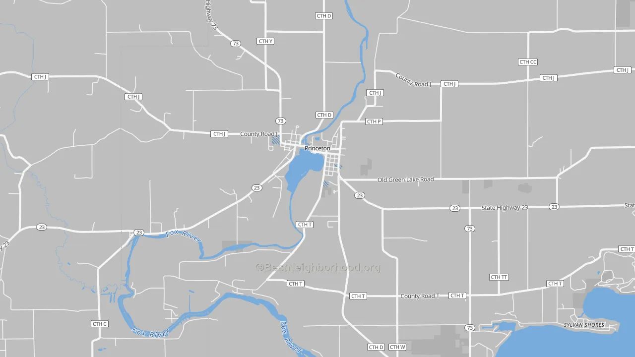Transit Grade map of 54968, WI