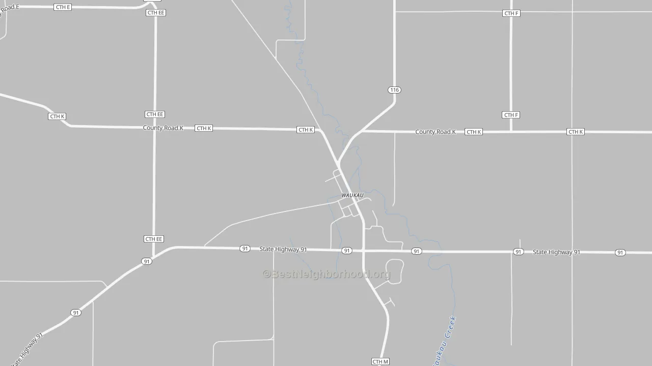 Transit Grade map of 54980, WI