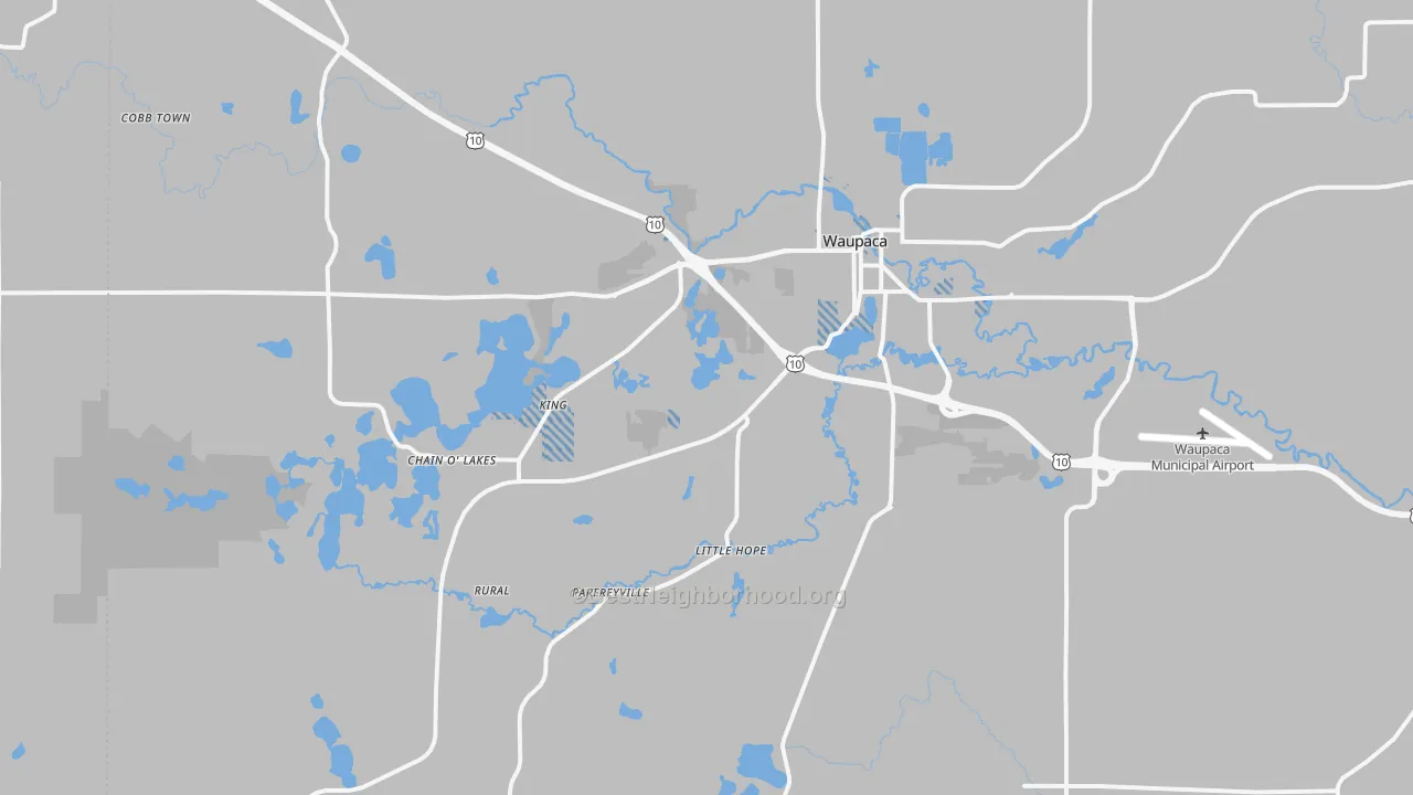 Transit Grade map of 54981, WI