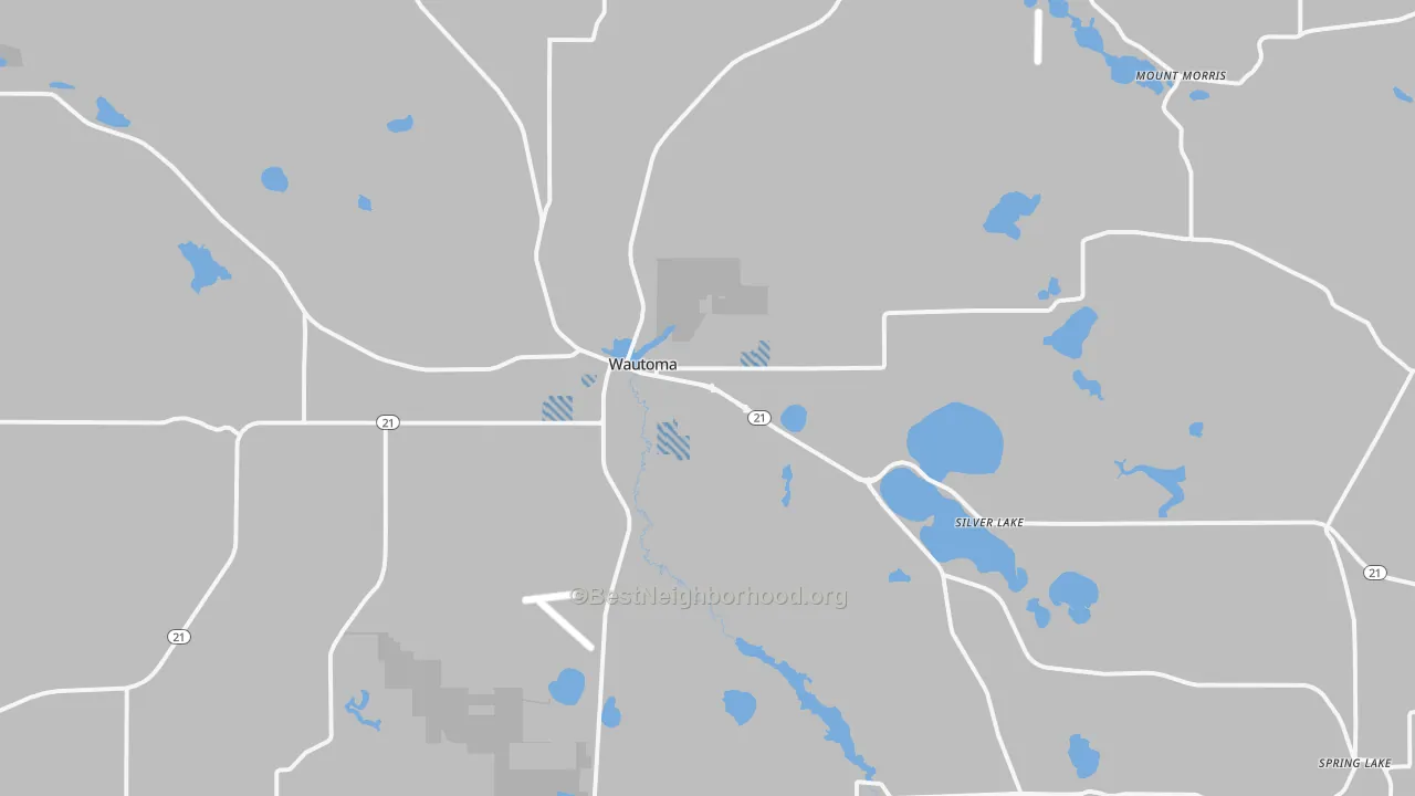 Transit Grade map of 54982, WI