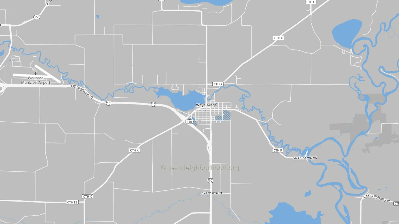 Transit Grade map of 54983, WI