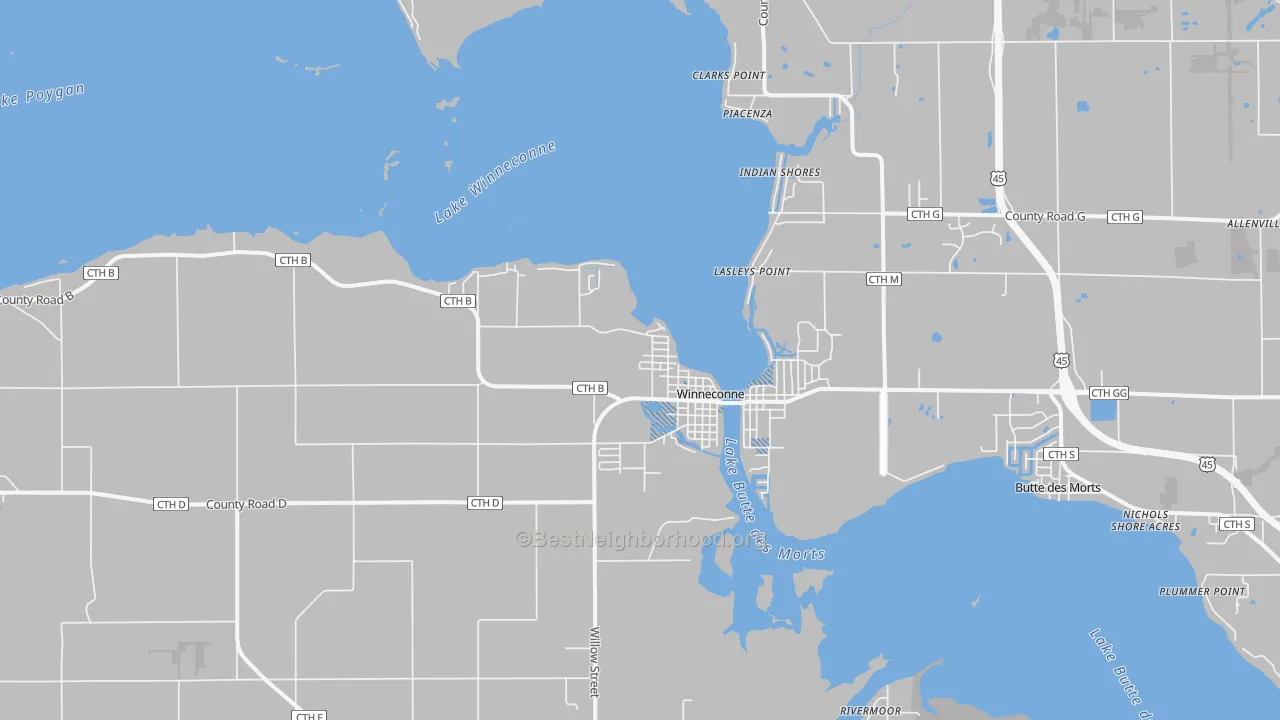 Transit Grade map of 54986, WI