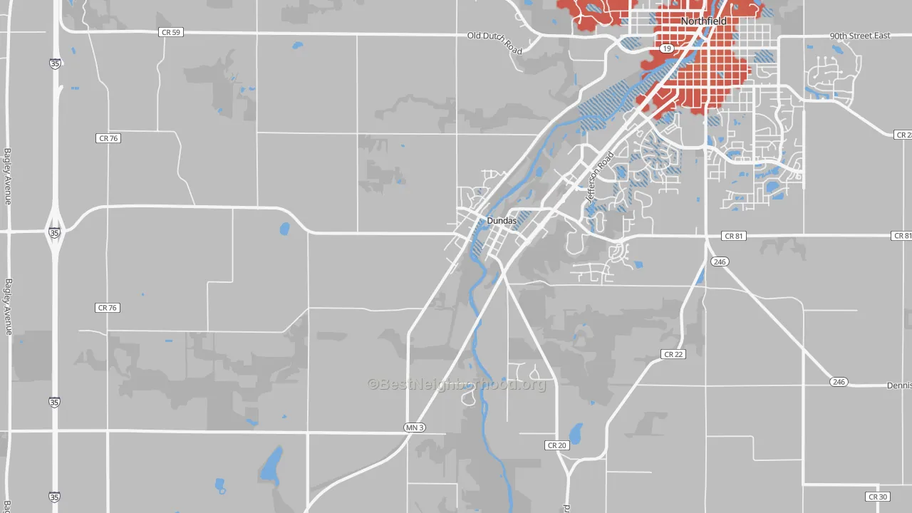 Transit Grade map of 55019, MN