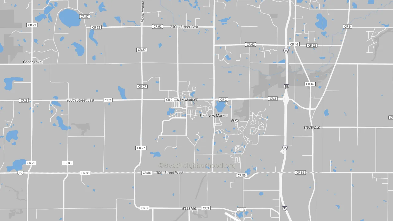 Transit Grade map of 55020, MN