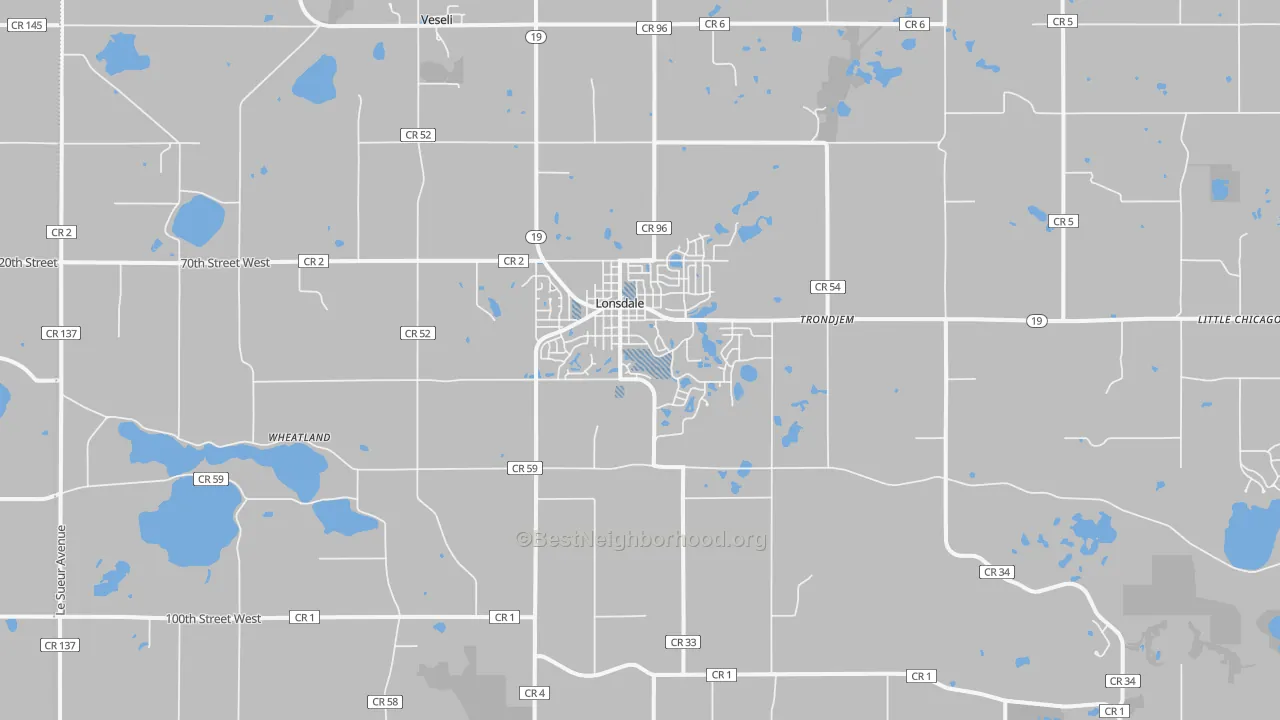 Transit Grade map of 55046, MN