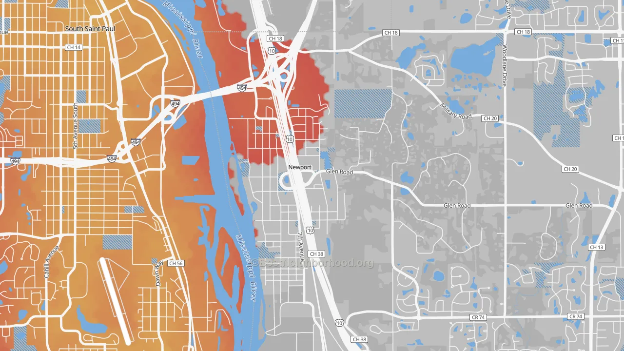 Transit Grade map of 55055, MN