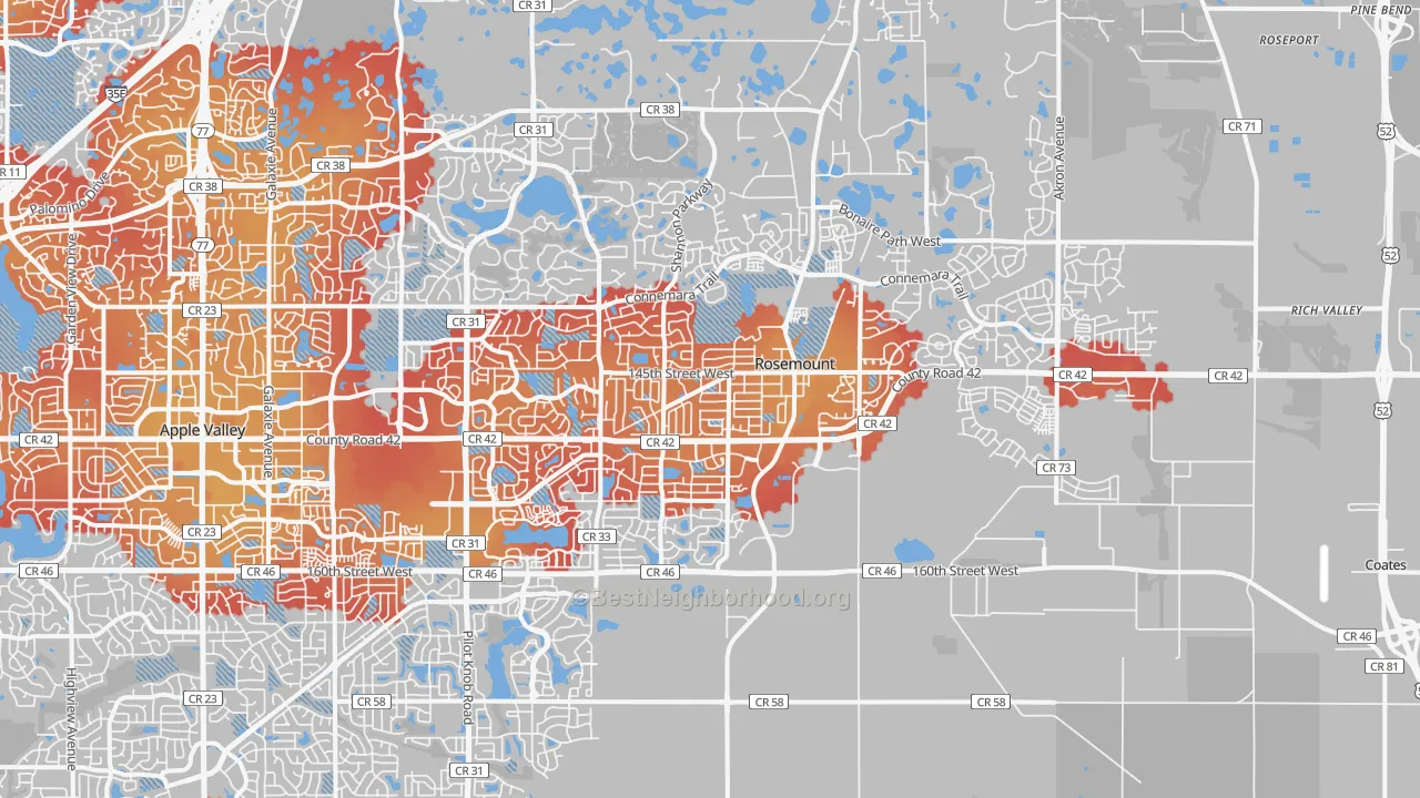 Transit Grade map of 55068, MN