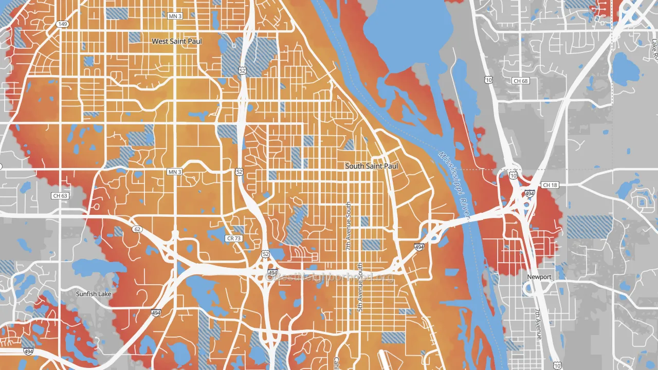 Transit Grade map of 55075, MN