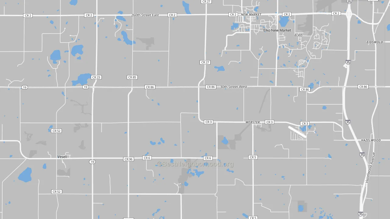 Transit Grade map of 55088, MN