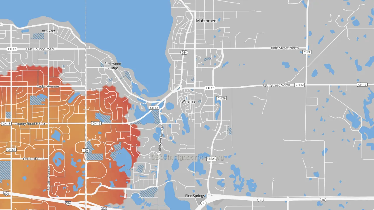 Transit Grade map of 55090, MN