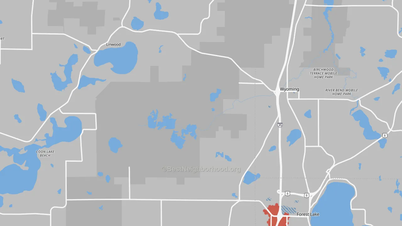 Transit Grade map of 55092, MN