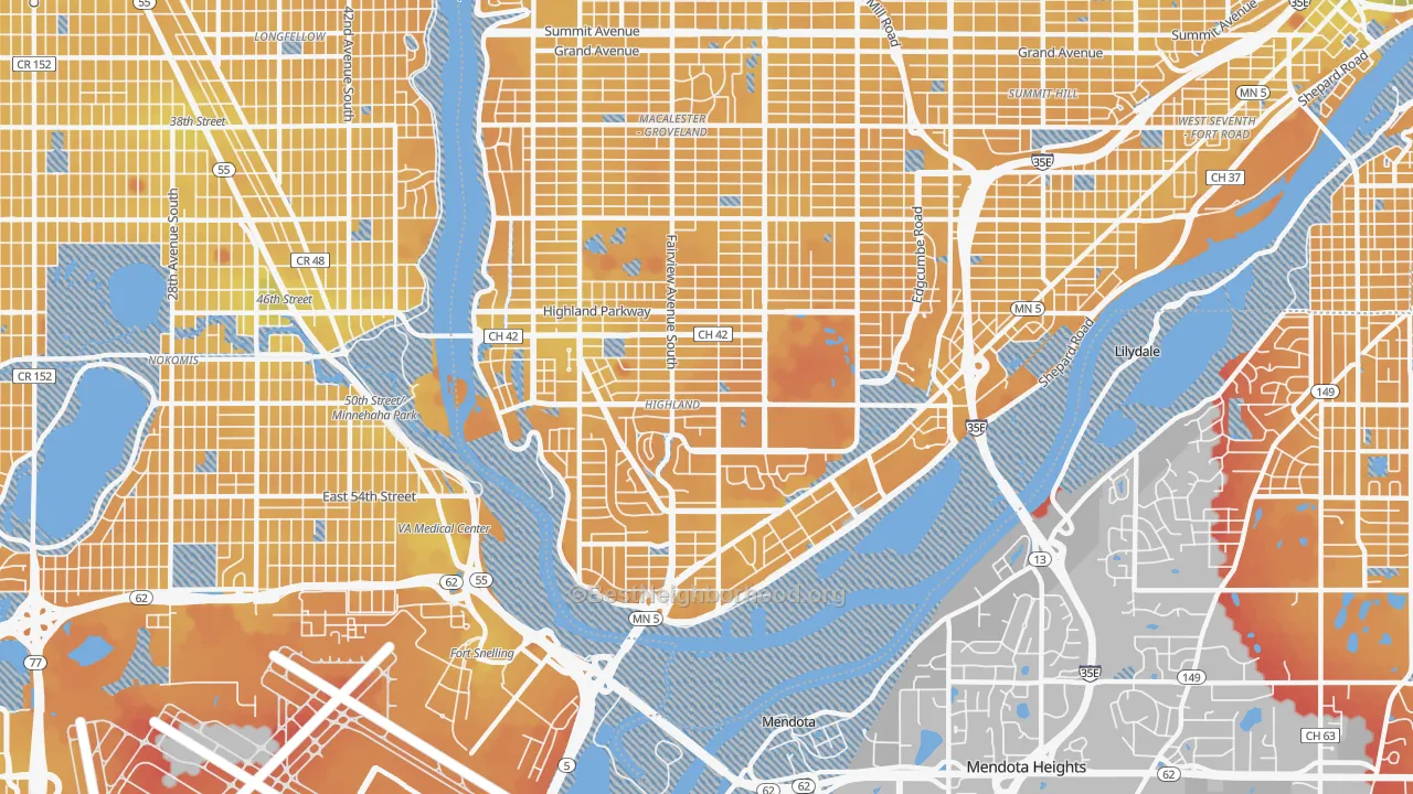 Transit Grade map of 55116, MN