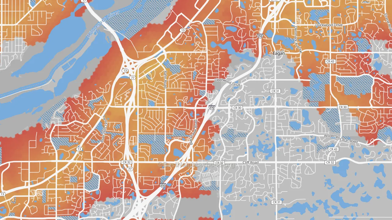 Transit Grade map of 55122, MN