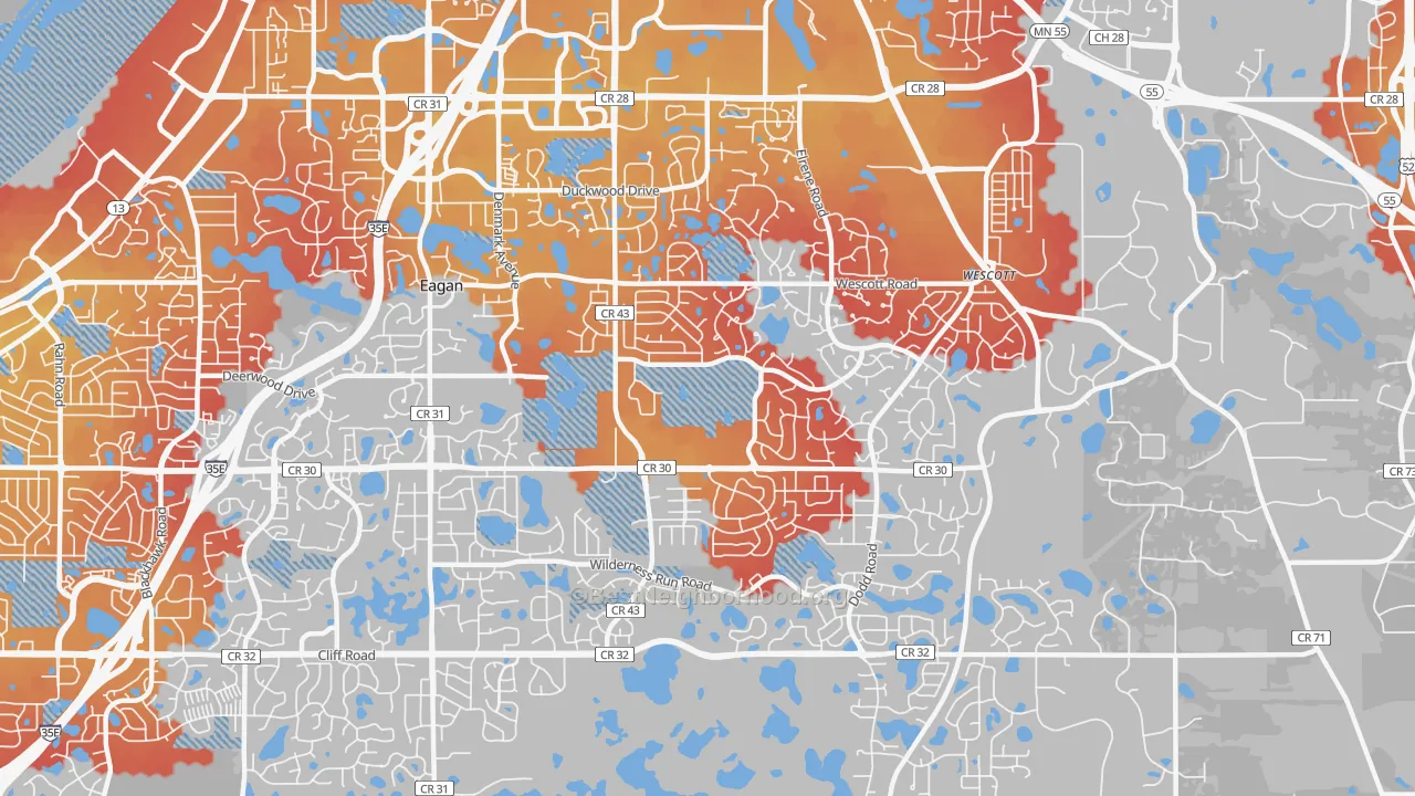 Transit Grade map of 55123, MN