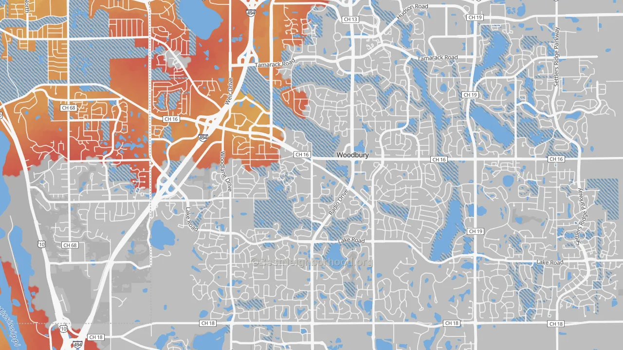 Transit Grade map of 55125, MN