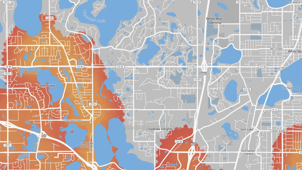 Transit Grade map of 55127, MN