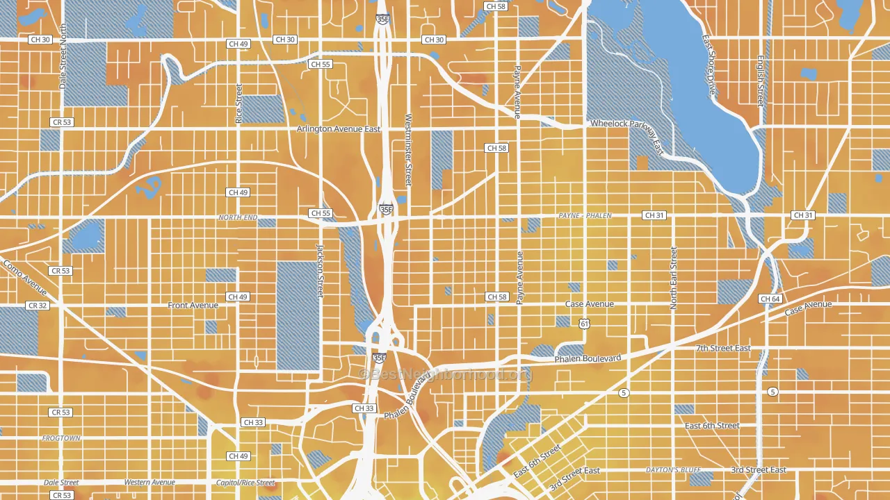 Transit Grade map of 55130, MN
