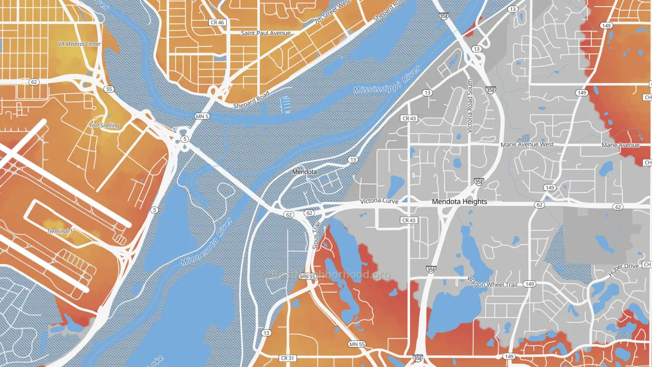Transit Grade map of 55150, MN
