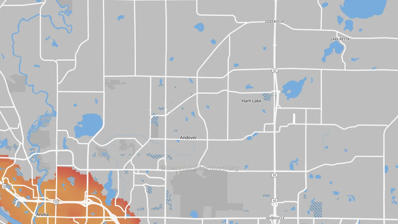 Transit Grade map of 55304, MN
