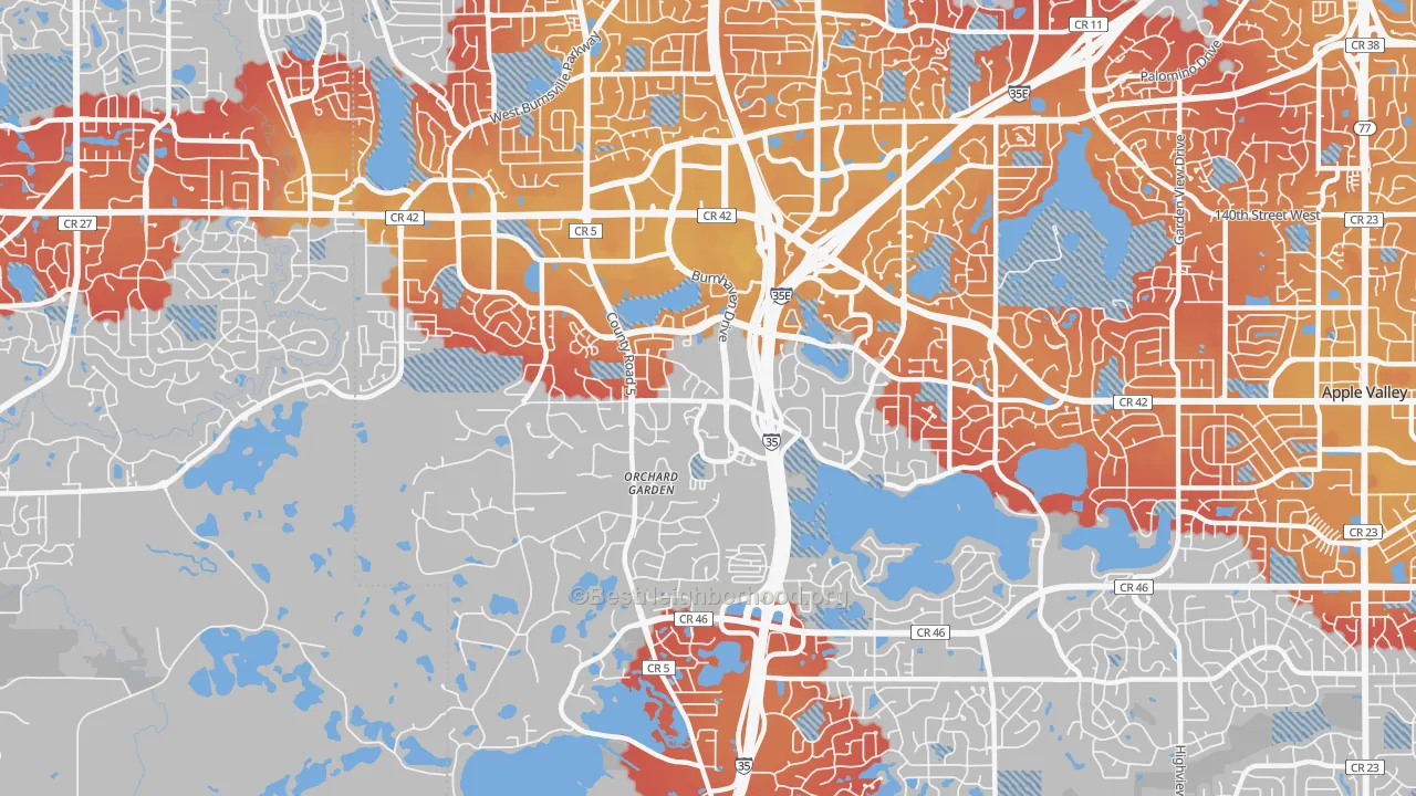Transit Grade map of 55306, MN