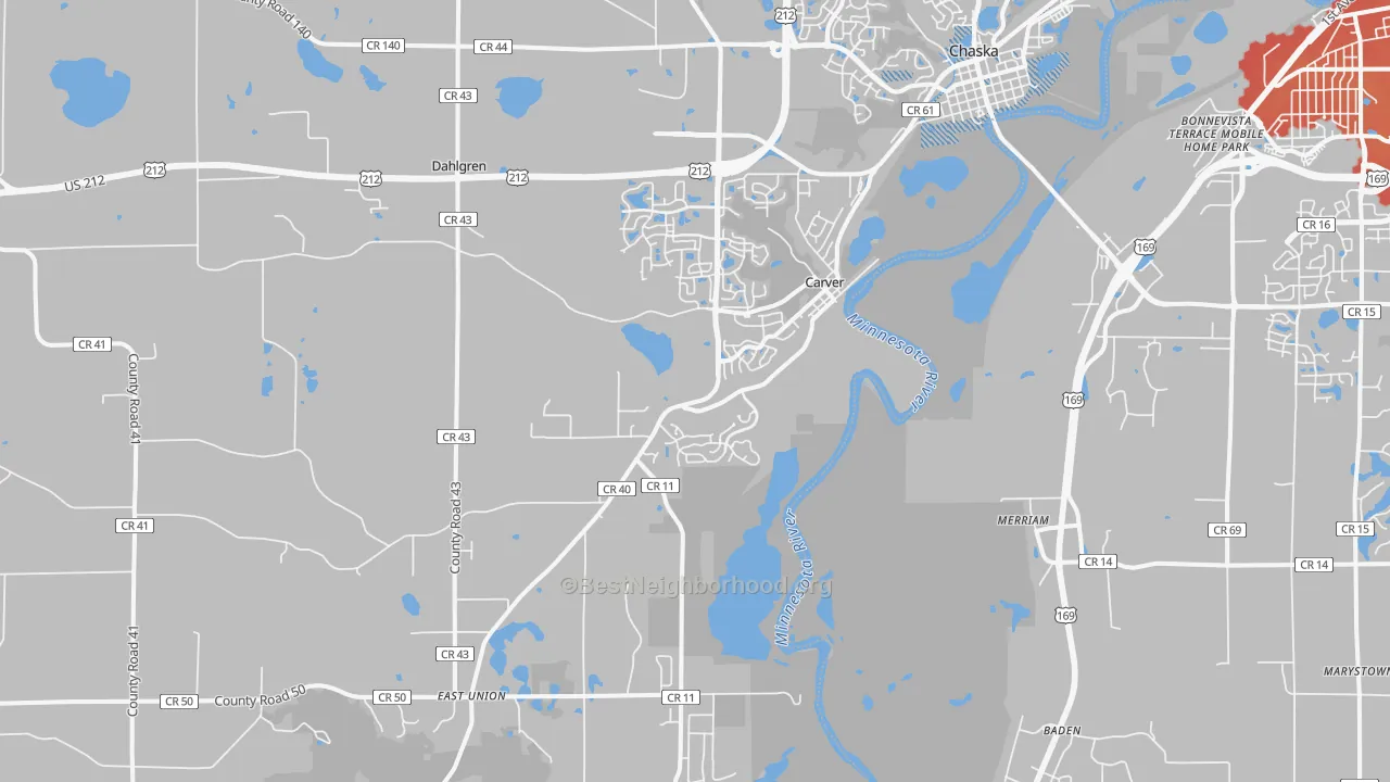 Transit Grade map of 55315, MN