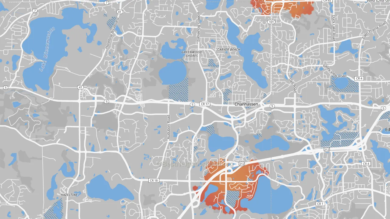 Transit Grade map of 55317, MN