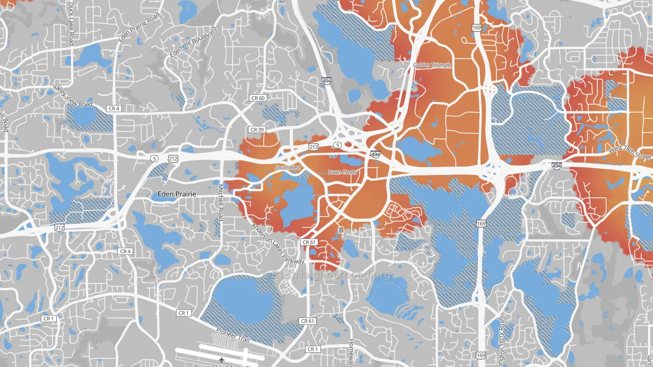 Transit Grade map of 55344, MN