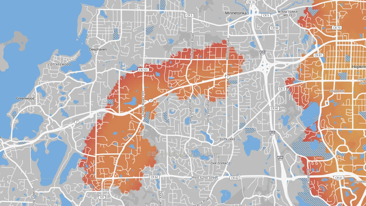 Transit Grade map of 55345, MN