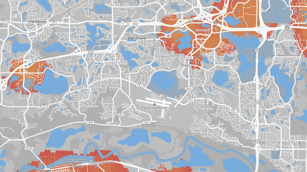 Transit Grade map of 55347, MN
