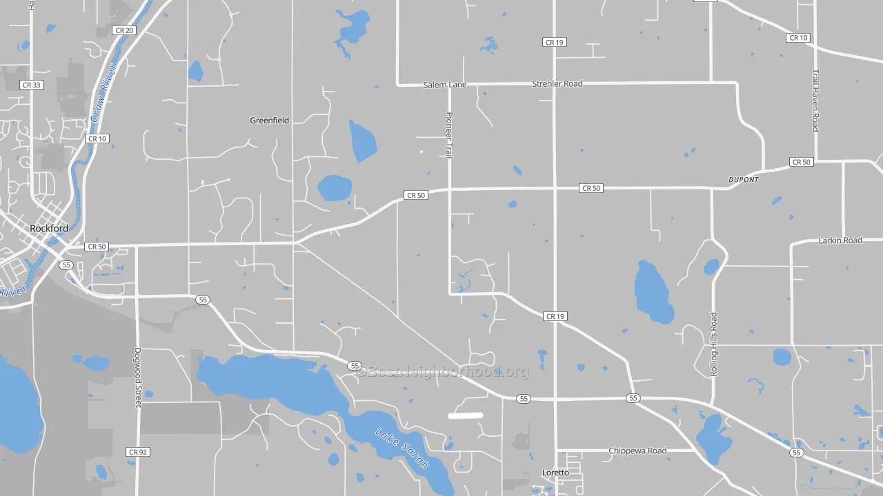 Transit Grade map of 55357, MN