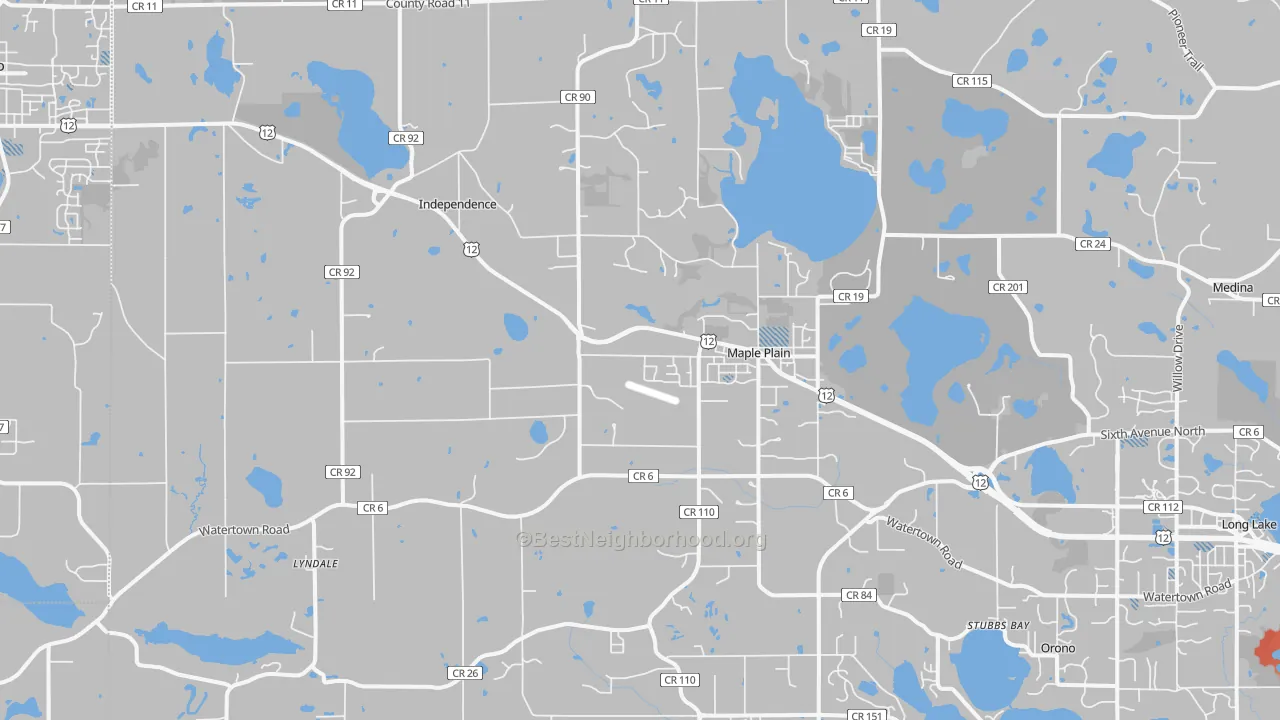 Transit Grade map of 55359, MN