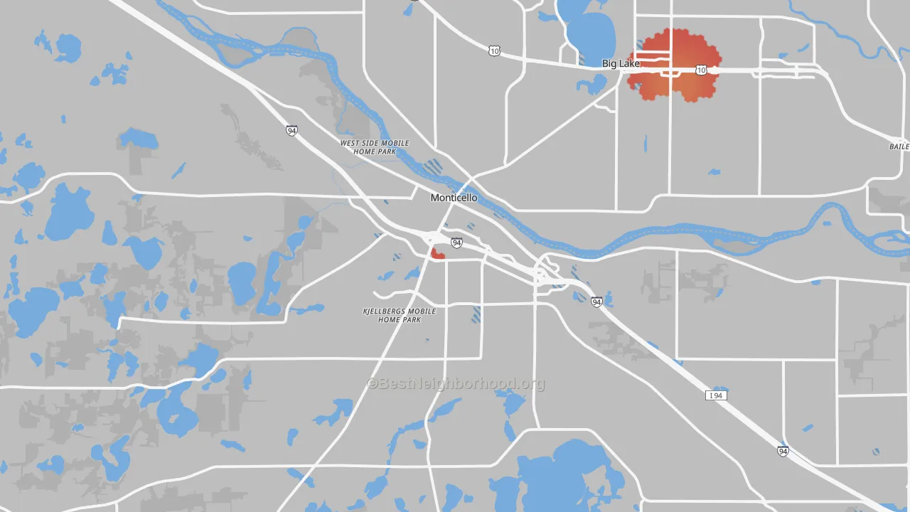 Transit Grade map of 55362, MN