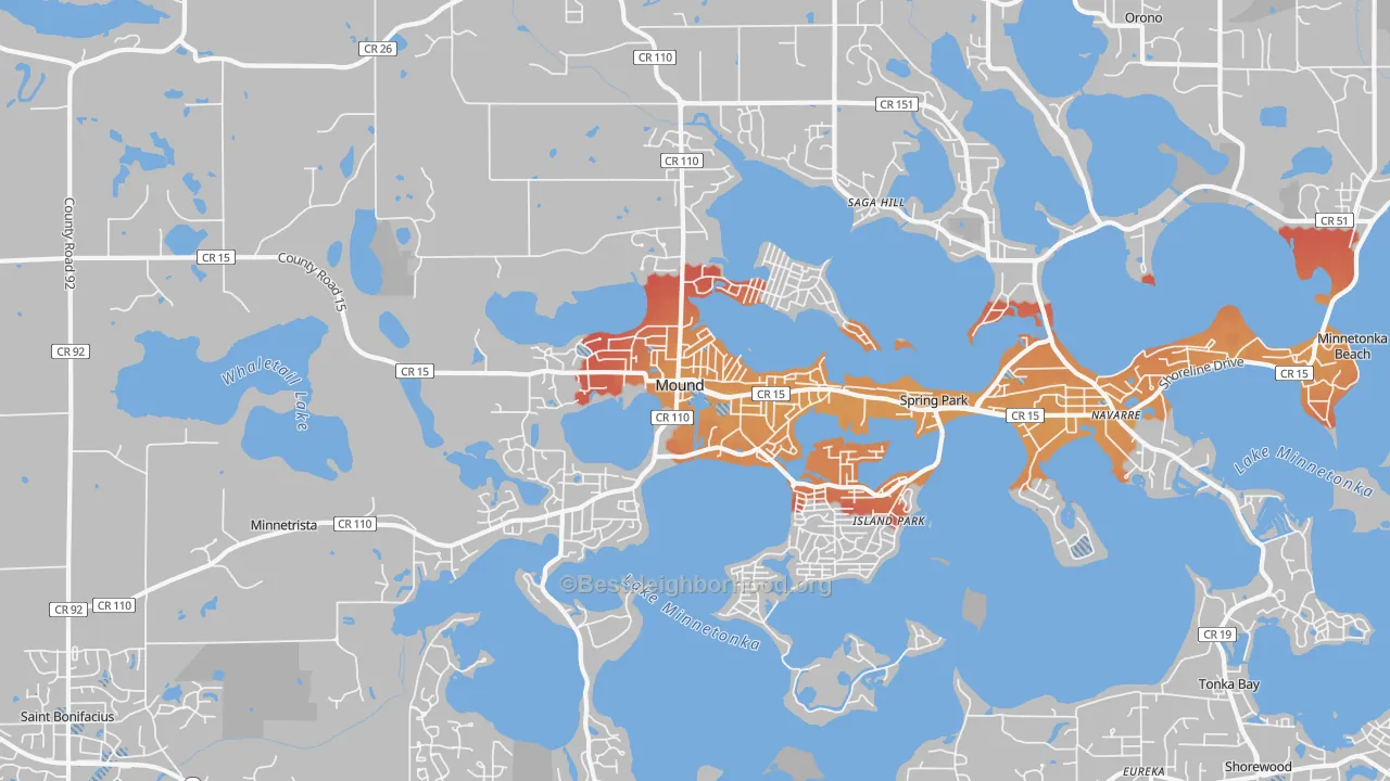 Transit Grade map of 55364, MN
