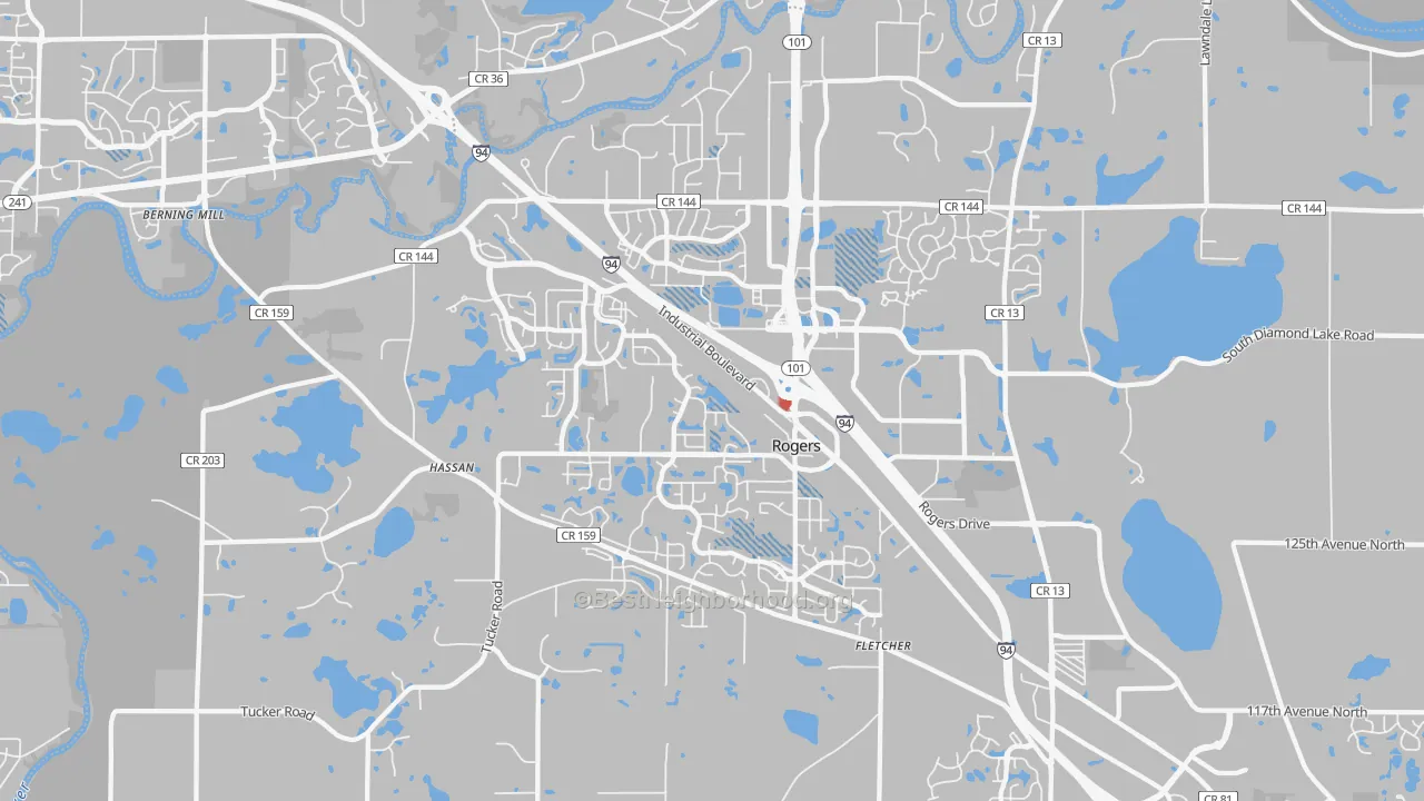Transit Grade map of 55374, MN