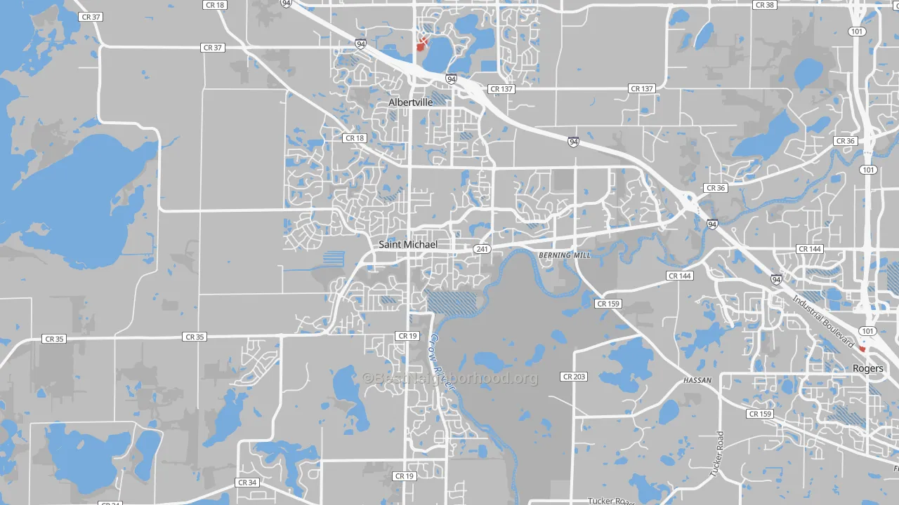 Transit Grade map of 55376, MN