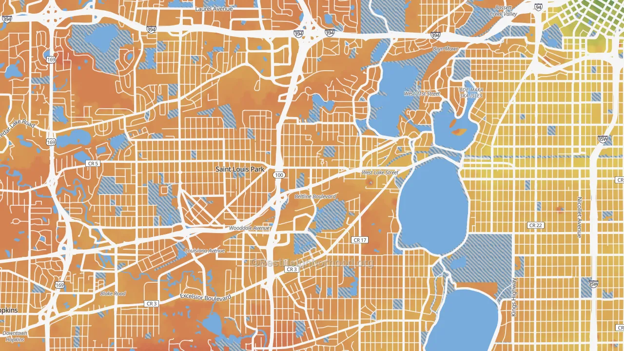 Transit Grade map of 55416, MN